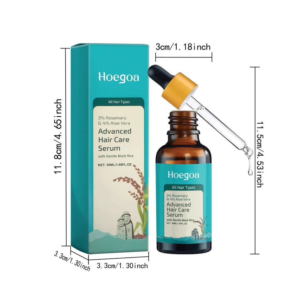 50ml hair care serum bottle with ginger root oil rosemary oil and aloe extract