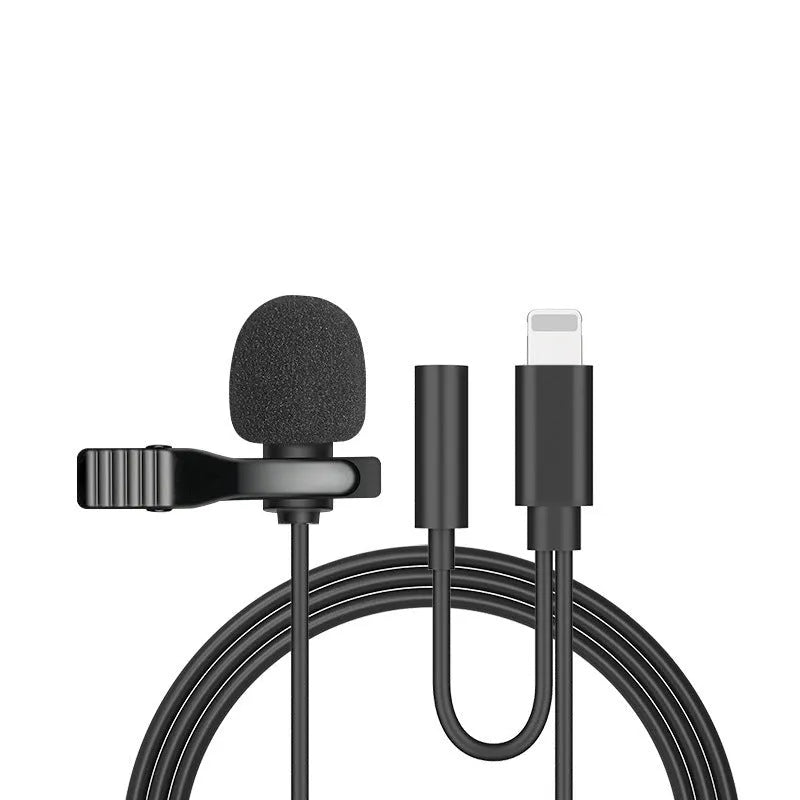 Apple-compatible lavalier microphone wired headset with 1.5m cable and in-ear design