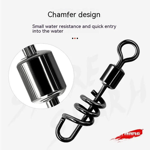 8-shaped stainless steel fishing swivel connector for tackle connections and line twist reduction