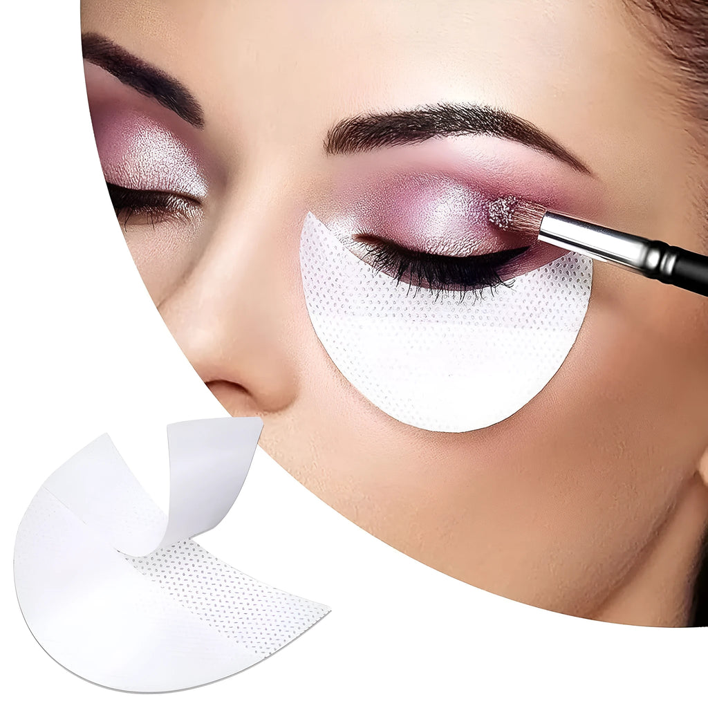 Pack of half moon eyeshadow shields, self-adhesive under-eye pads for eyeliner and makeup, 20 to 50 pieces