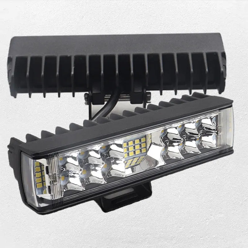 Black 7-inch 60W LED strip work light in straight line shape with aluminium shell