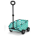 Foldable pet stroller for dogs and cats, Oxford cloth and metal, 35x51x31cm, in black, dark grey, pink, red, or green.
