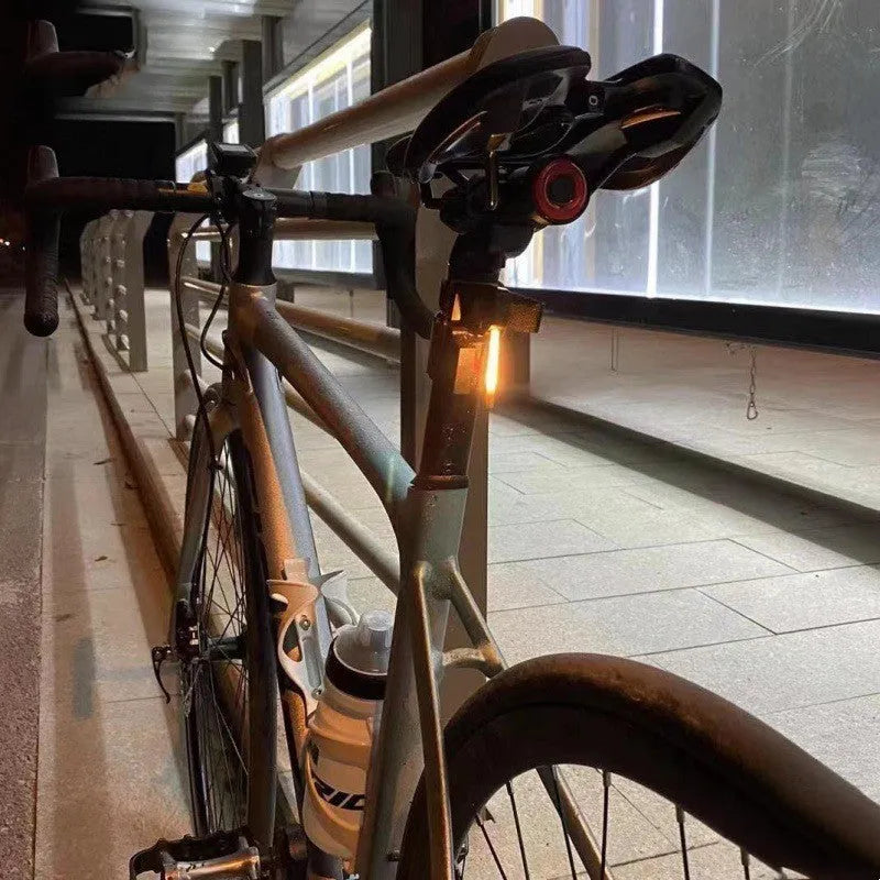 USB rechargeable waterproof bicycle taillight in five colour options for night riding safety