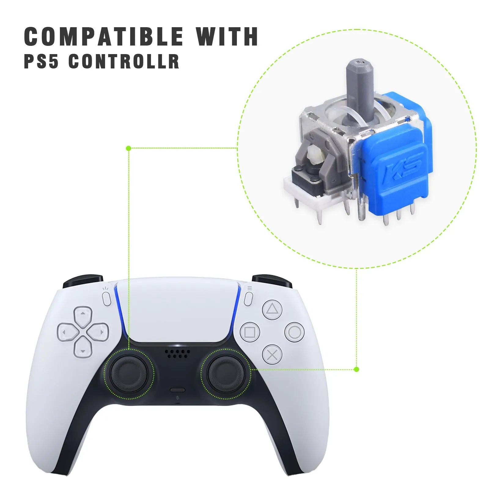 Hall effect magnetic joystick module for PS5 PS4 Switch and XBOX gamepad controllers