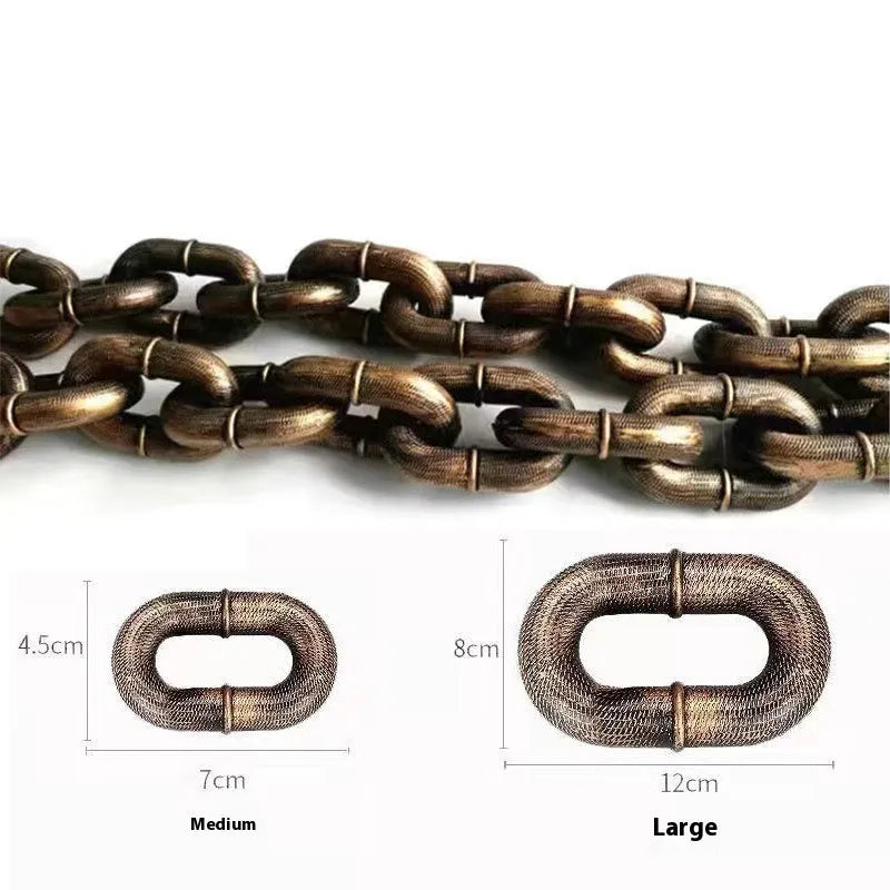 Dog leash simulation prop rope in bronze, antique silver or black colour for video content creation