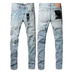 High Street men's black slim fit skinny jeans with button fly and straight leg cut.