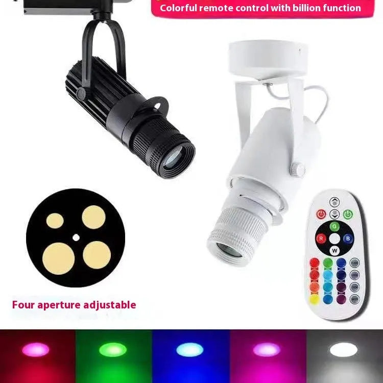 Surface-mounted LED spotlight with aluminium shell for restaurant atmosphere lighting