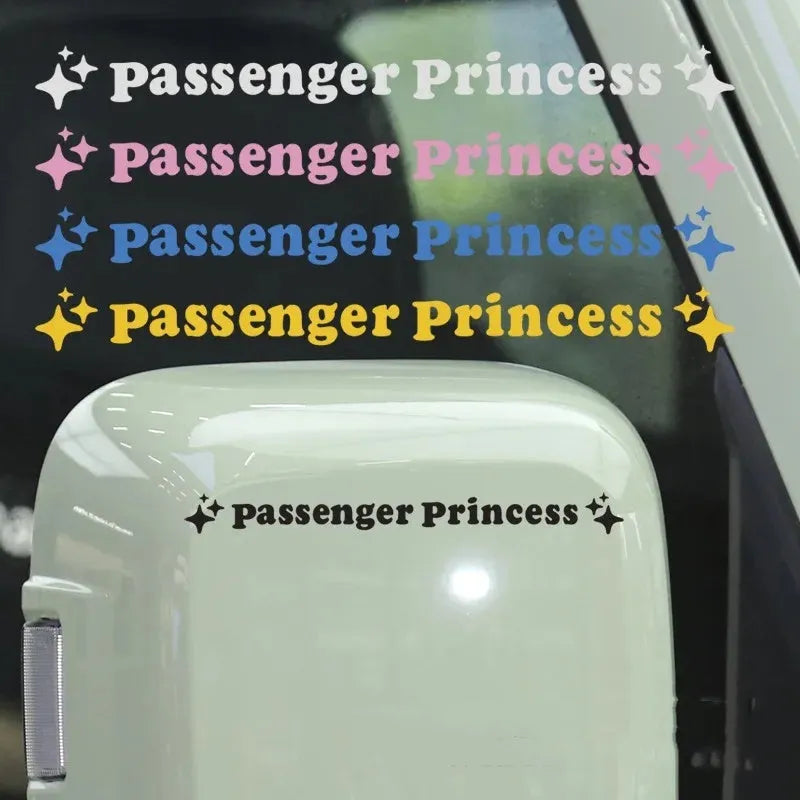 Passenger princess car sticker with 12.5cm diameter in reflective or standard colours