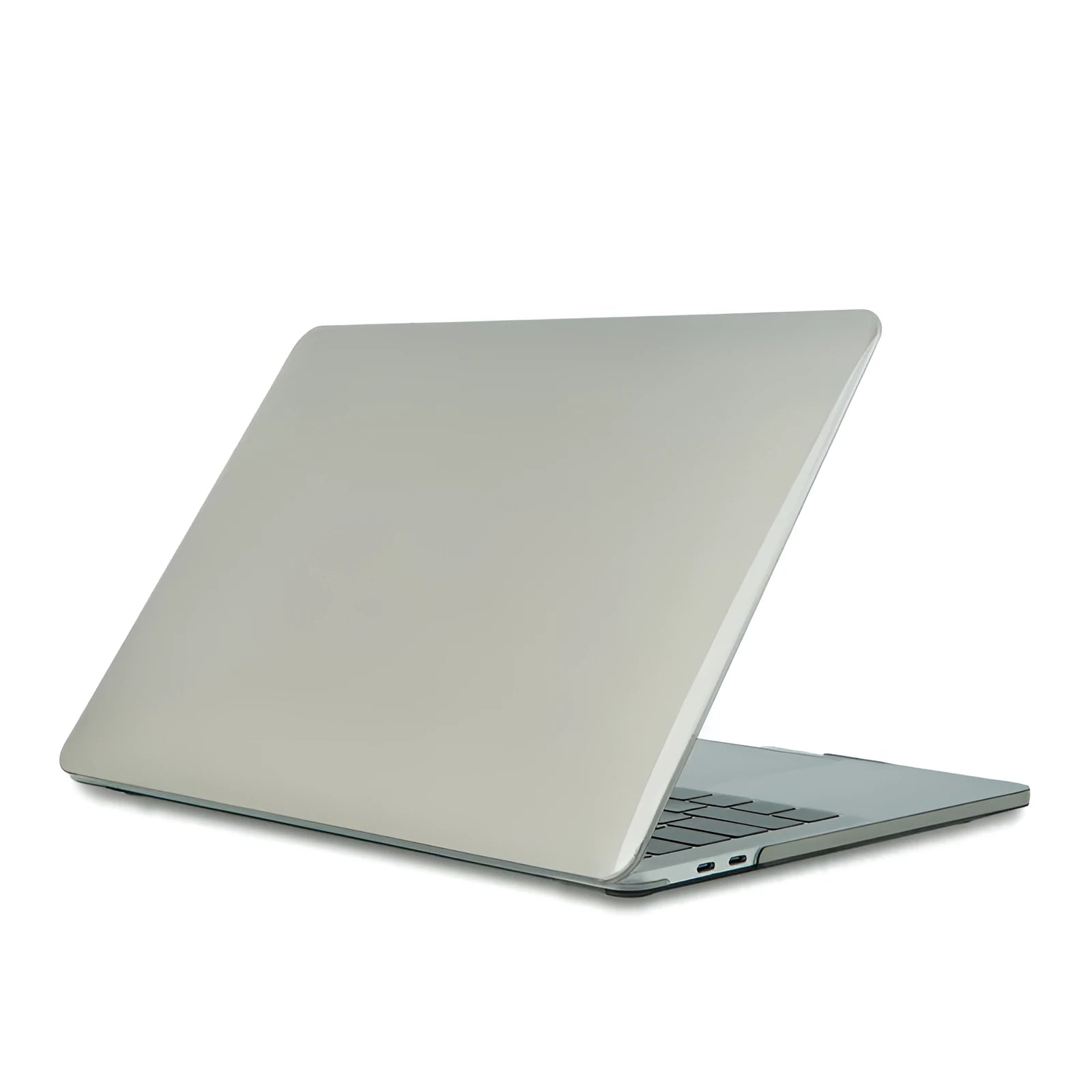 Plastic transparent hard shell case for MacBook Air Pro with see-through logo