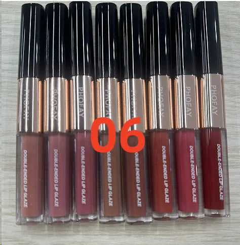 C-L021 double-head non-stick cup lip gloss applicator with detachable cosmetic brushes