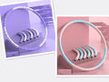 Removable fitness hula hoop with stainless steel tube, foam surface and bump massage floating point, 90cm outer diameter, six sections.