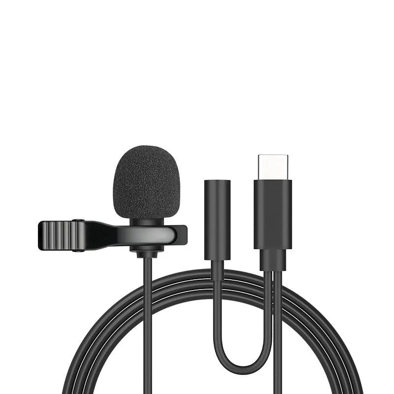Apple-compatible lavalier microphone wired headset with 1.5m cable and in-ear design