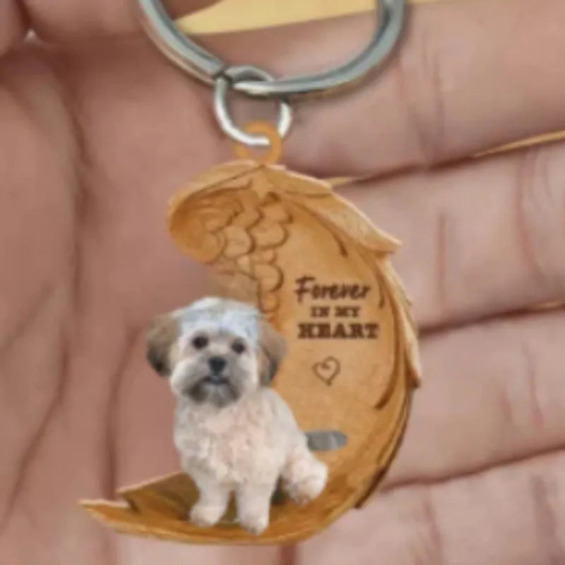 9x9cm acrylic dog car hanging ornament with picture style design
