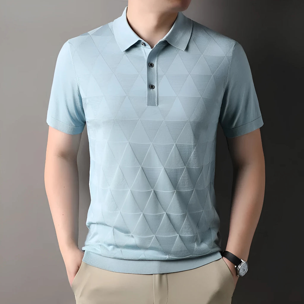 Men's thin Ice Silk short sleeve t-shirt in lyocell fabric, showing colour options and regular fit
