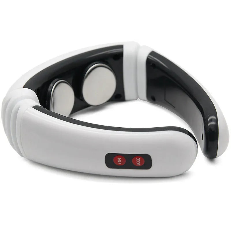 Electric neck massager with far infrared and six pulse modes, 14x16x5cm, battery or charging version