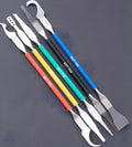 Five-piece stainless steel plastic disassembling tool set with 0.07mm blade thickness