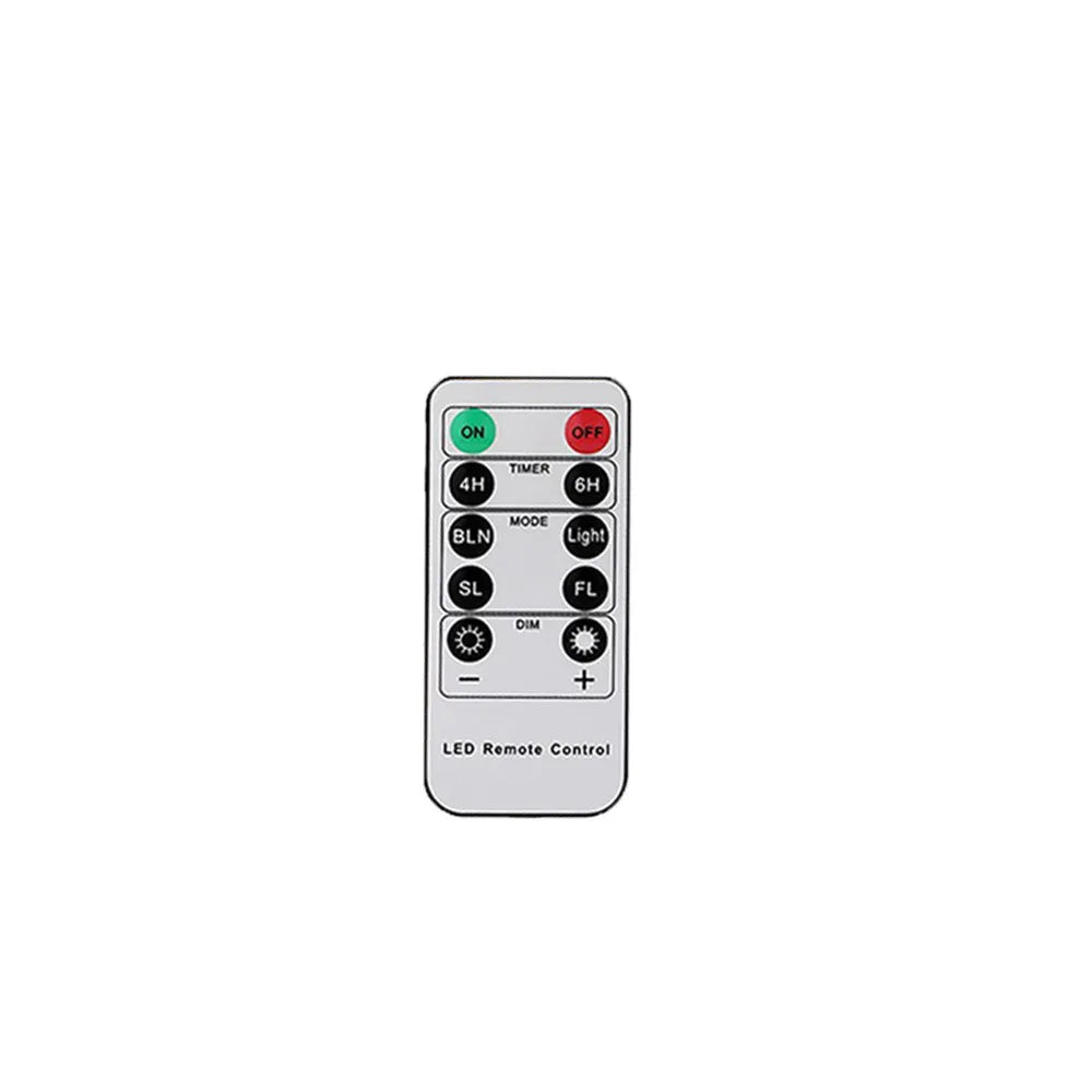 Beige ABS electronic candle lamp set with water droplet head, three USB rechargeable candles and remote control