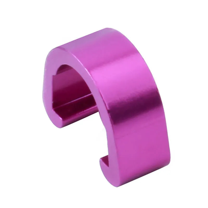 Aluminium alloy C buckle in multiple colours showing 10.2mm by 13mm dimensions