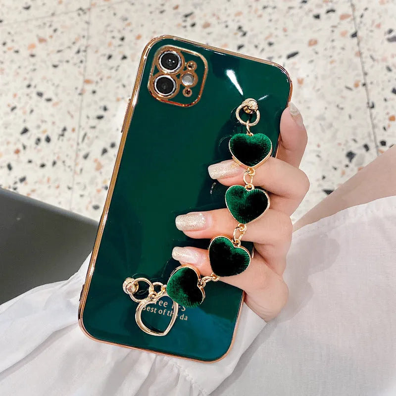 Silicone phone case with bracelet for Samsung Galaxy S22 S21 FE S22 Plus S22 Ultra A73 A13 A23 A33 A53 M23 M32 M33 M52 M53