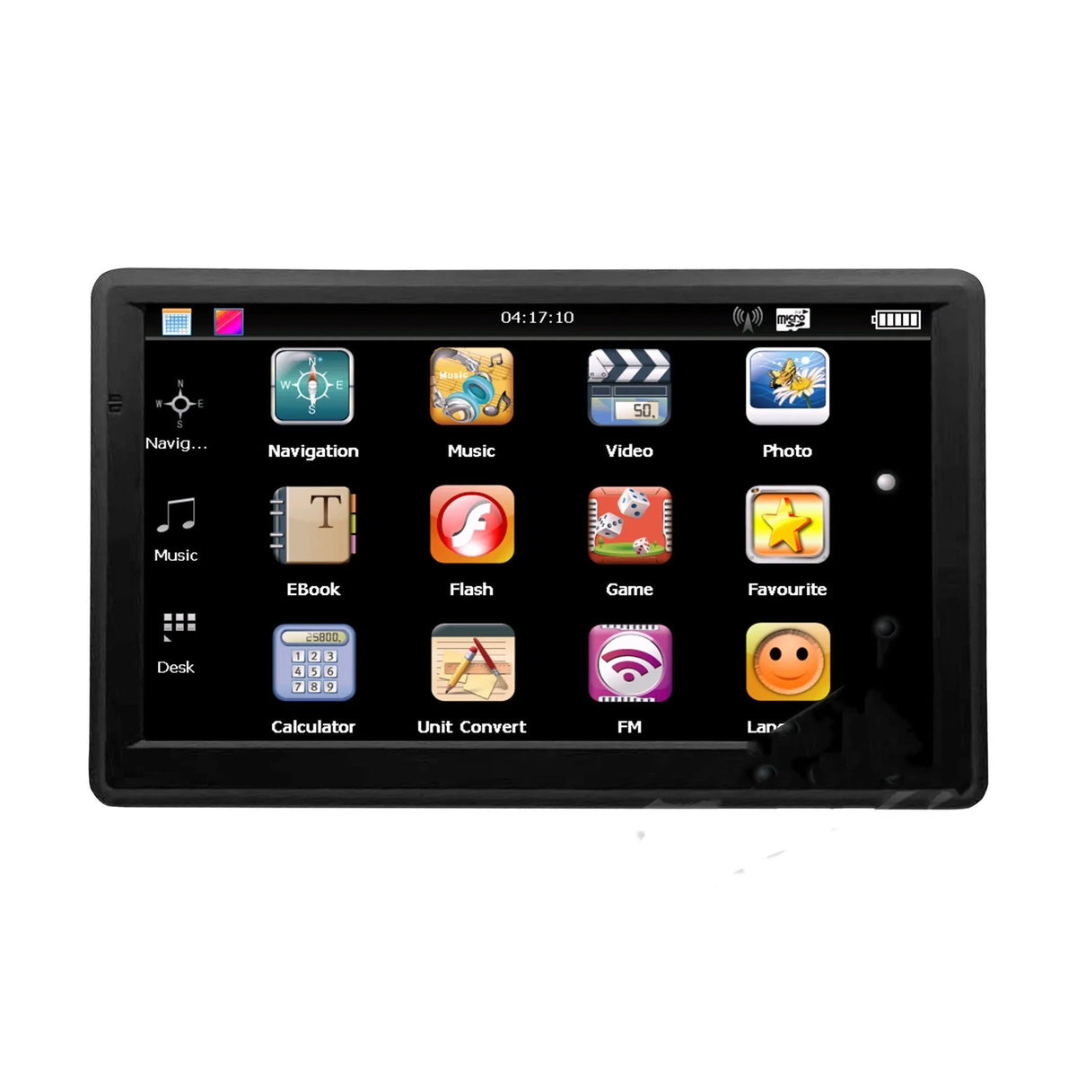 7-inch portable car GPS navigation device with touchscreen display and global map coverage
