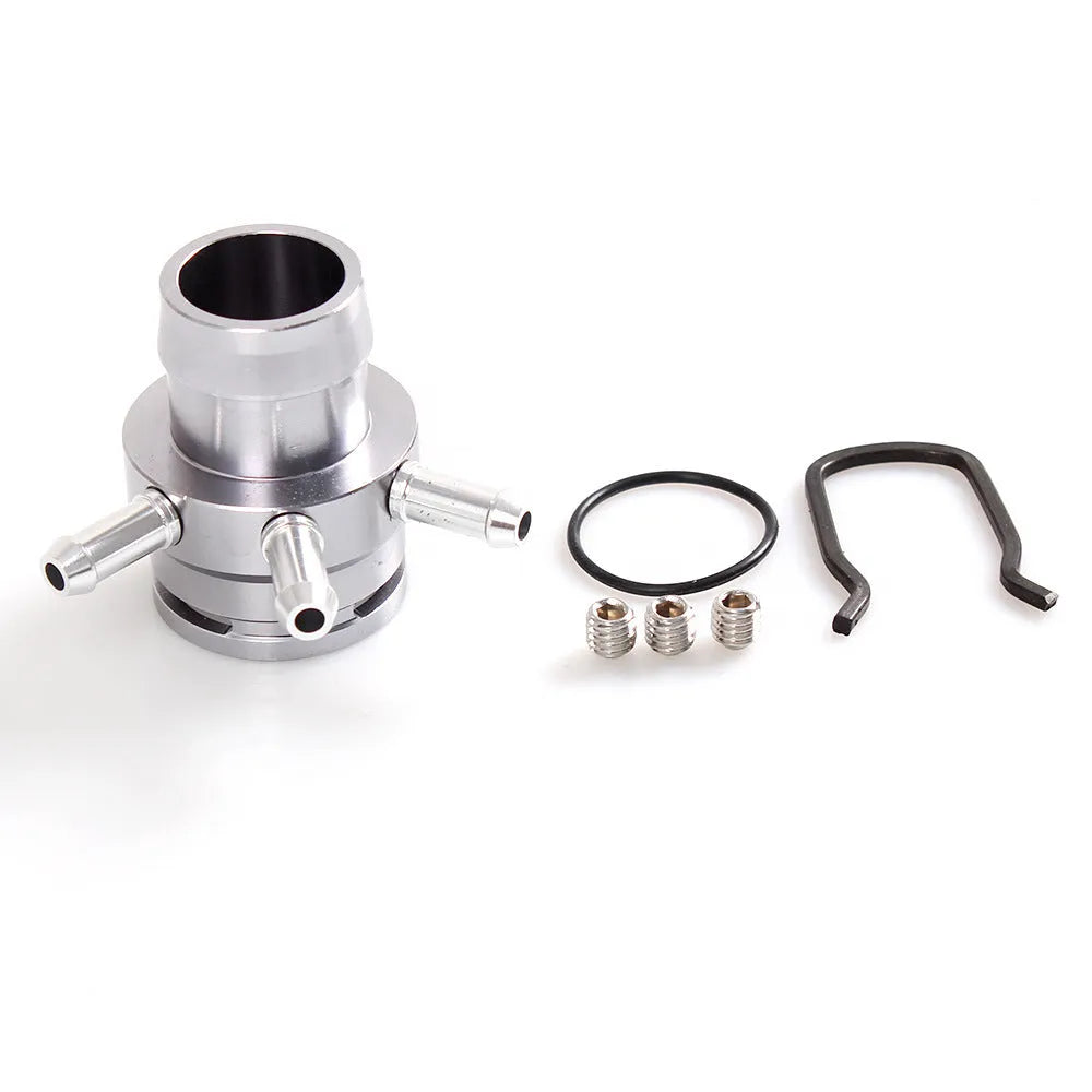 Second generation engine vacuum adapter tee in black and titanium colour options for automotive hose connections