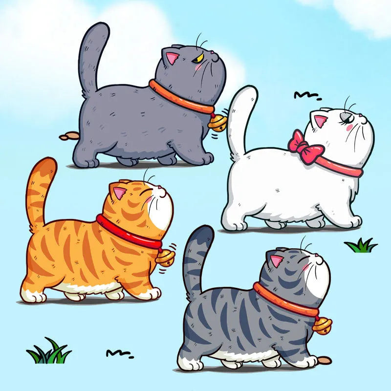 Climbing cats car sticker design on vehicle window