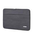 Slim water-repellent polyester laptop sleeve in light grey or dark grey, fits 13, 14 and 15 inch laptops
