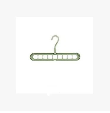 Pink plastic clothes hanger with a 360-degree rotating hook on a white background.