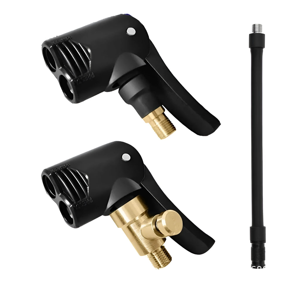 Vehicle air conversion inflatable chuck with two chucks and USB charging port