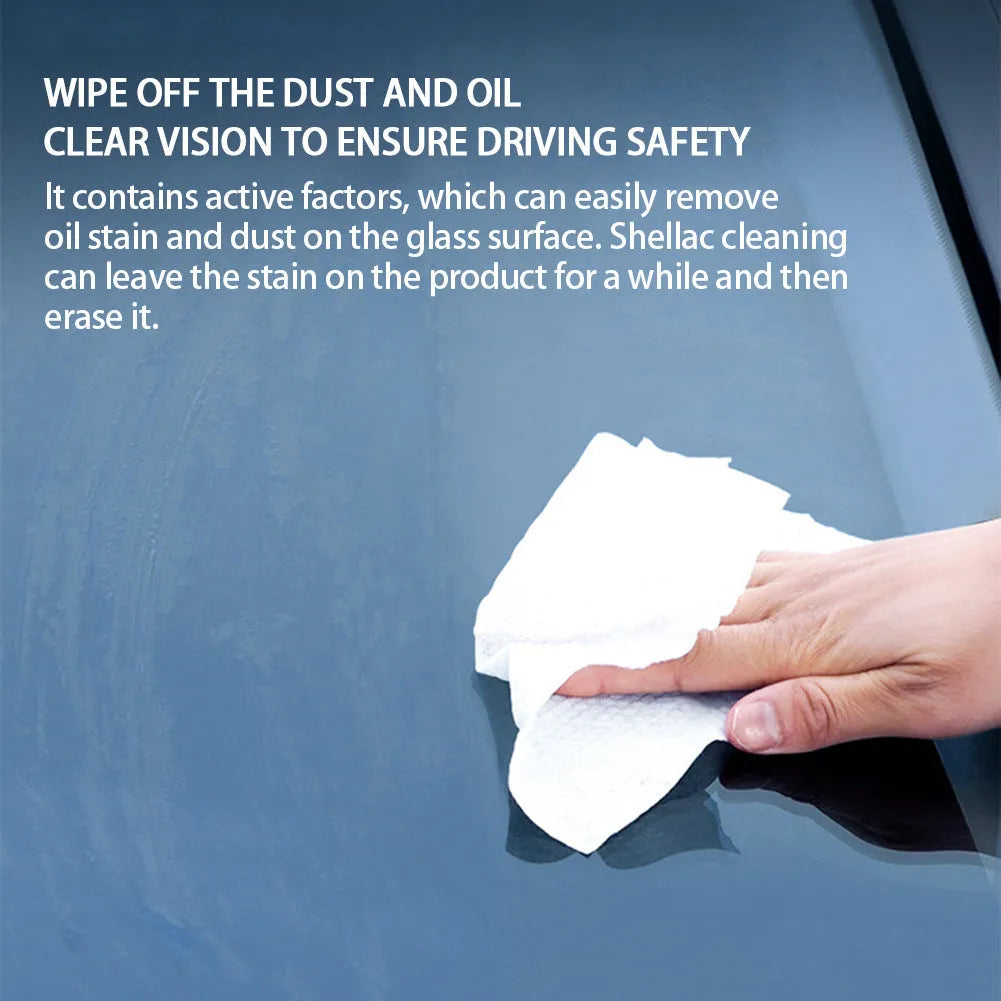 Glass oil film remover cleaning cream in three size options for car and window cleaning