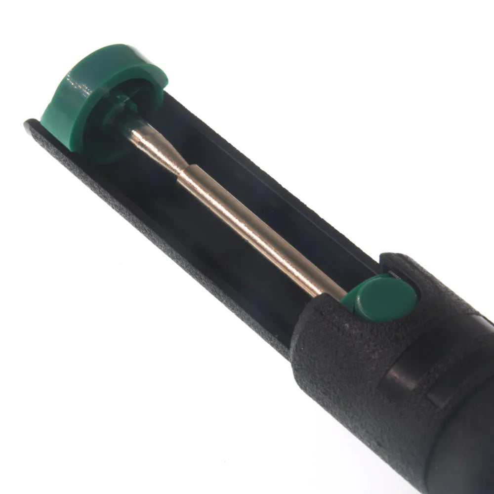 Manual semi-aluminum alloy tin suction device in black, 210mm length