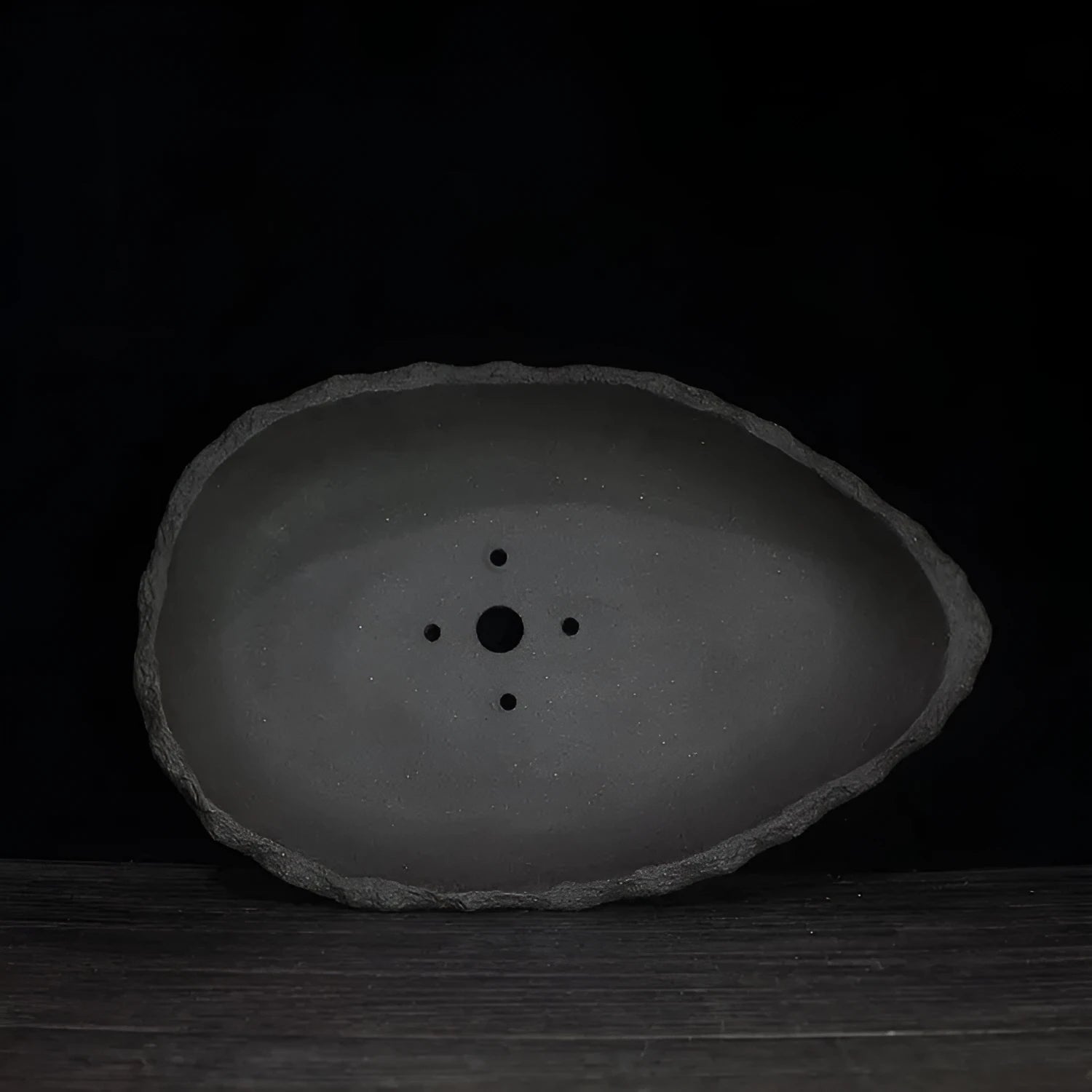 Handmade purple clay flower pot floor-standing planter with drainage holes