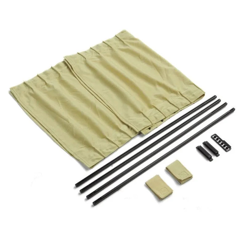 Car window curtains in beige, black, or grey, cotton polyester, sizes 50S 50x39cm and 50L 50x47cm