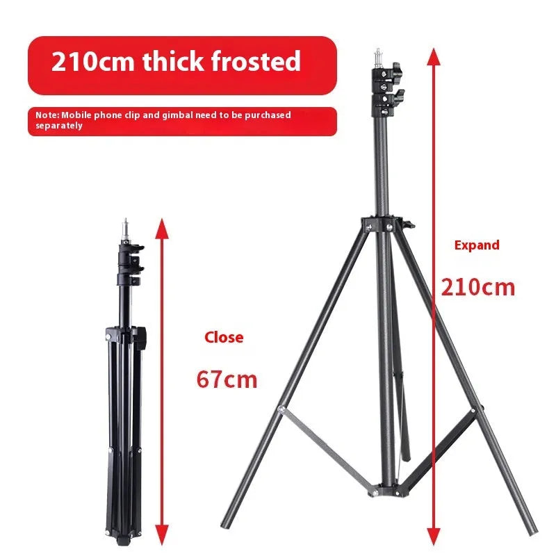 Telescopic metal iron fill light bracket for live streaming and photography, available in various lengths