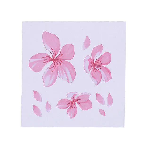 Cherry blossom pattern car sticker on vehicle surface showing two size options