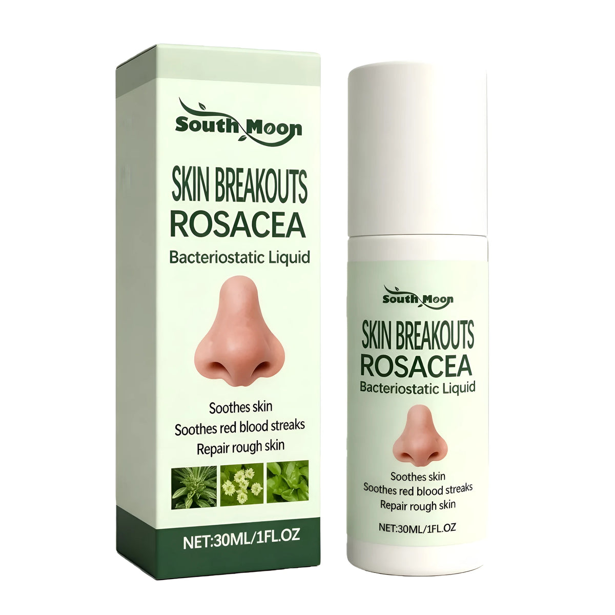 30ml soothing lotion bottle with aloe vera extract and basil leaf extract for face and body