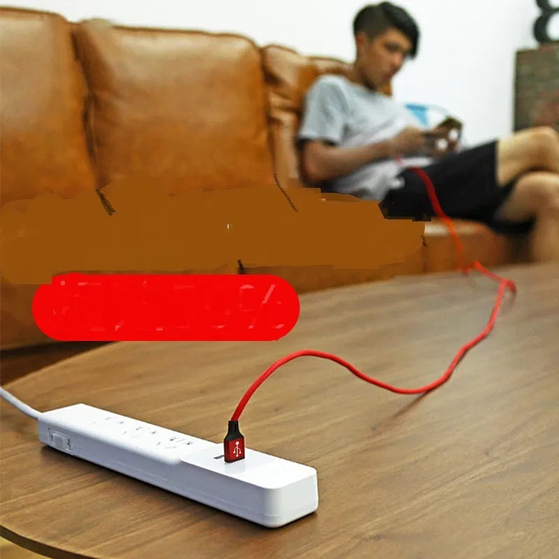2 metre USB mobile phone charging cable in multiple colour options