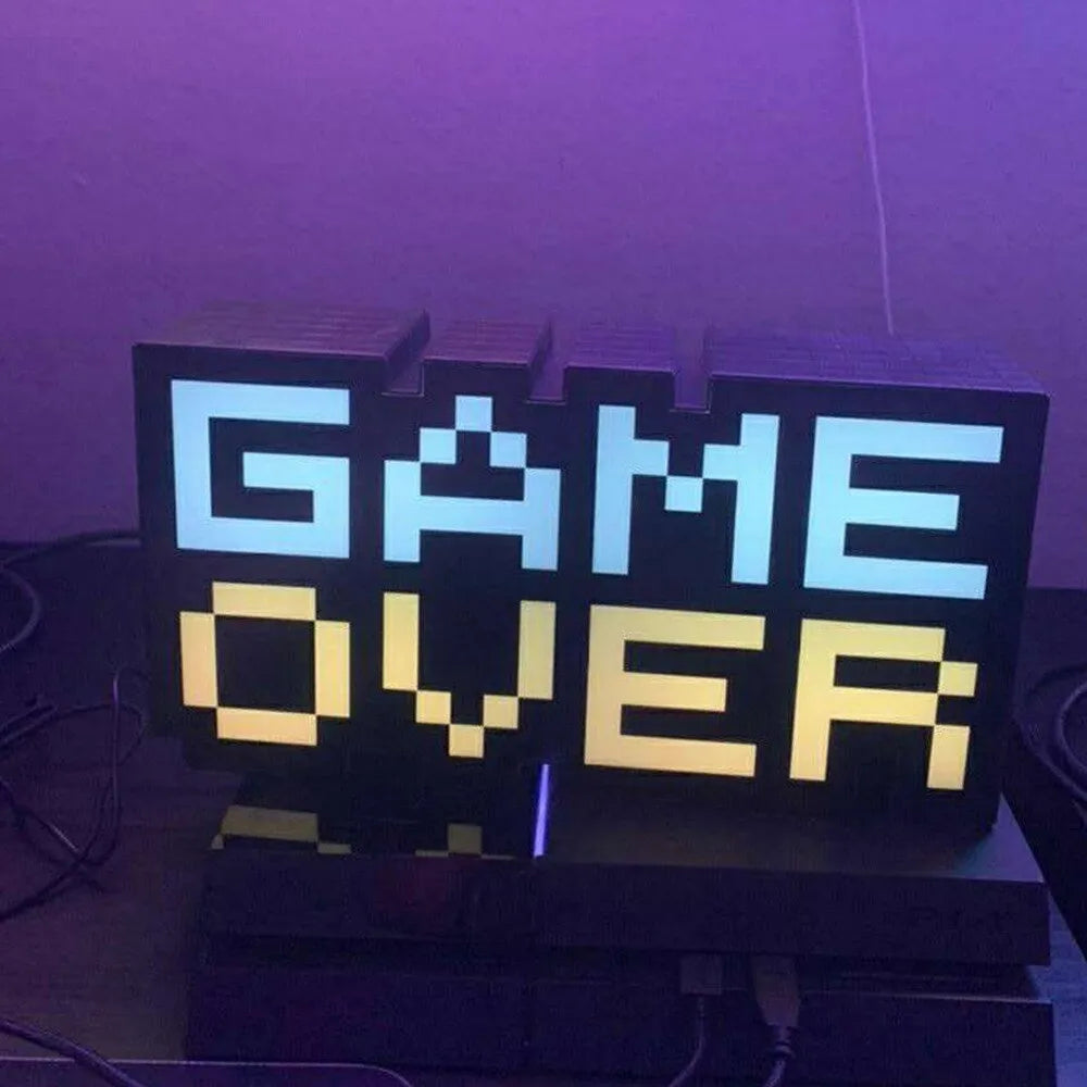 Game Over game atmosphere light with LED source, PVC shade and USB style option
