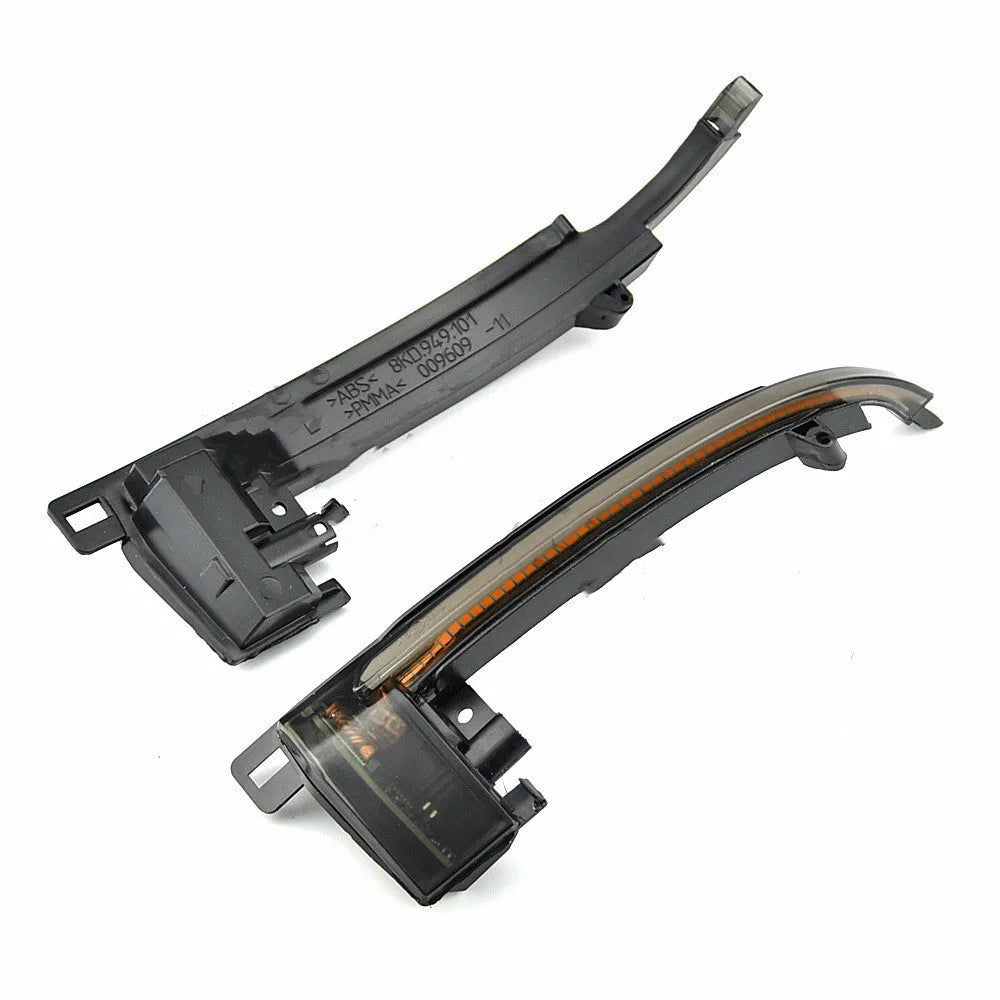 Dynamic LED mirror turn signal for Audi B8 and B8.5 models in black or white housing