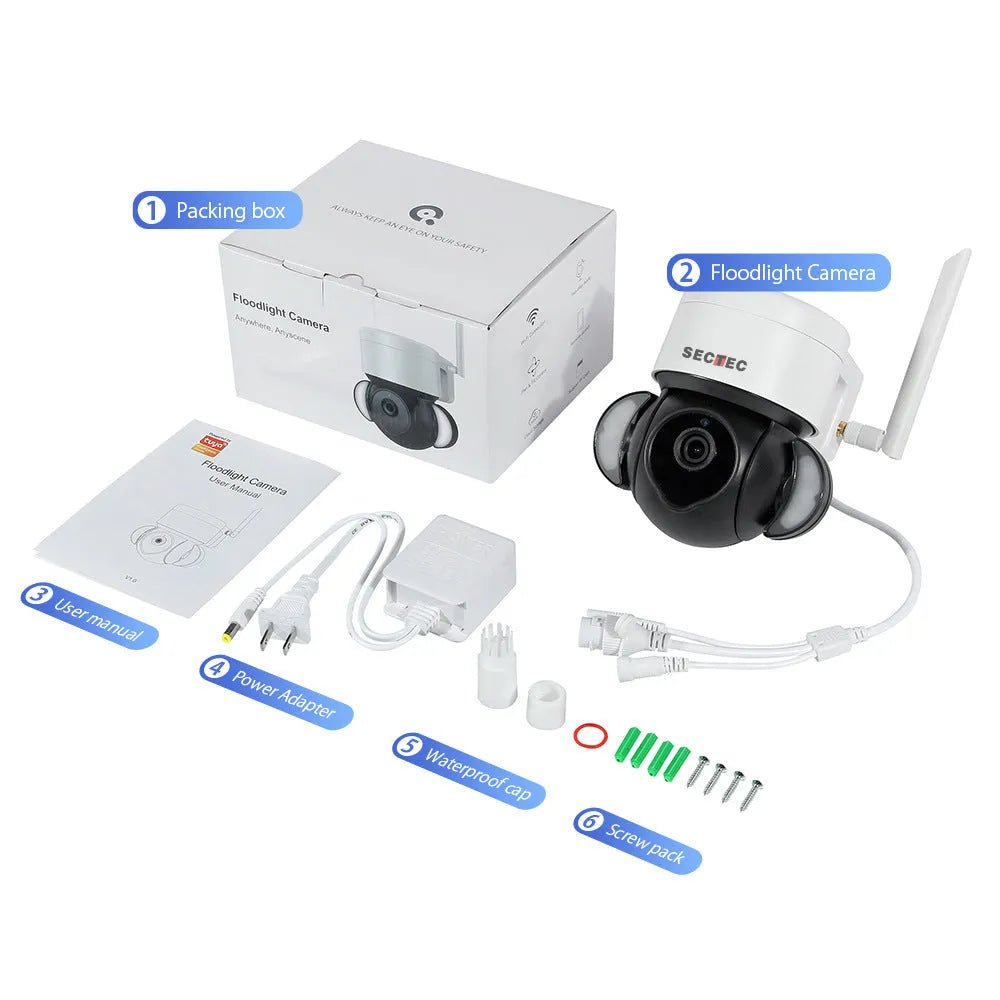 Graffiti 4G outdoor surveillance camera 2 inch ABS plastic 12V with night vision and floodlight