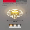 Modern simplicity style ceiling lamp for corridors in gold, black, or white finish with selectable LED colours.