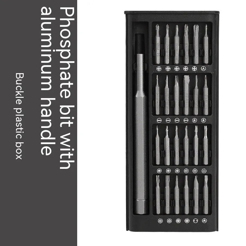 24-piece magnetic precision screwdriver set with multiple bits and handles for electronics repair