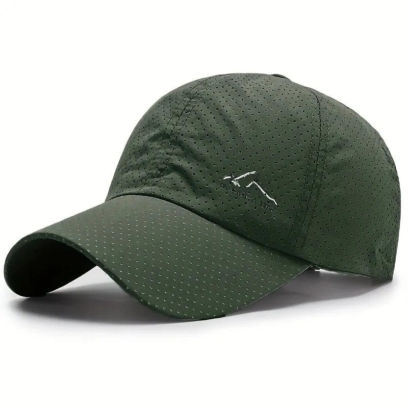 Adjustable polyester baseball cap in dome crown style for summer sun protection