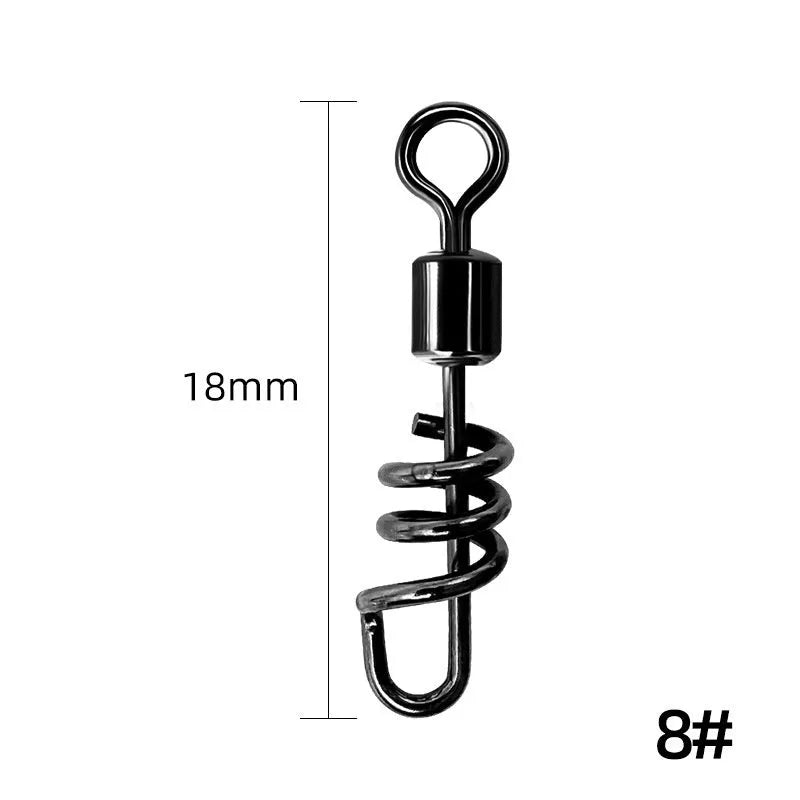 8-shaped stainless steel fishing swivel connector for tackle connections and line twist reduction