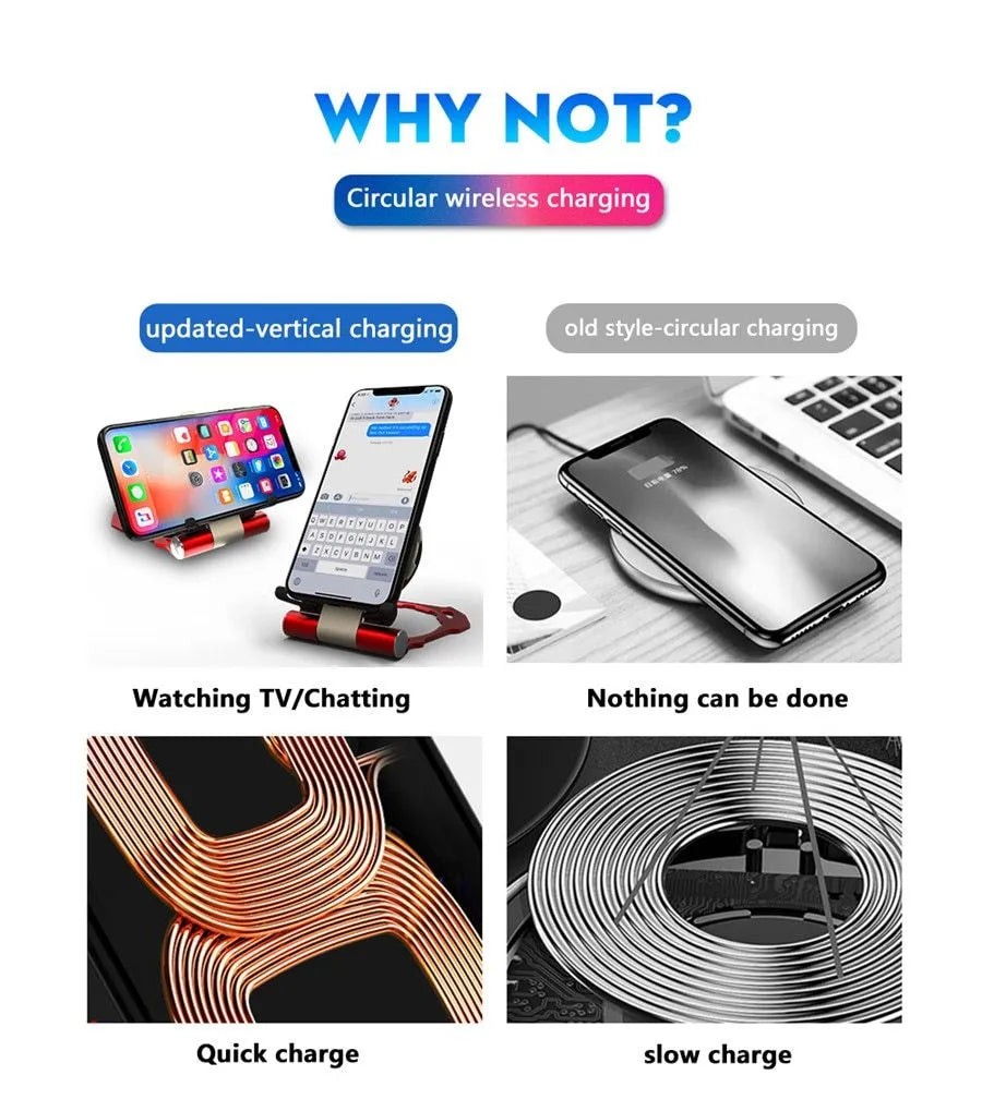 Iron Man metal QI wireless charger stand with 15W fast charging pad and silicone base