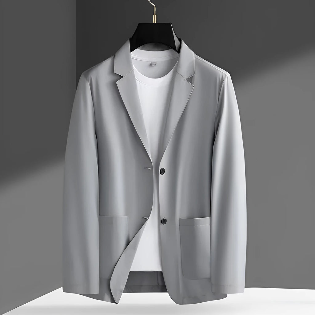 Men's single-breasted corduroy blazer in khaki, grey, white, black, blue, green, or brown, sizes M to 4XL.