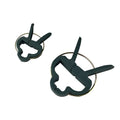 20pcs set of 6cm PP plastic garden clips with yellow zinc plating for plant trellis training