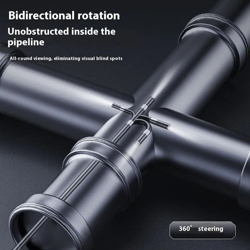 360-degree steering industrial pipeline auto repair endoscope with 8mm camera head and flexible cable