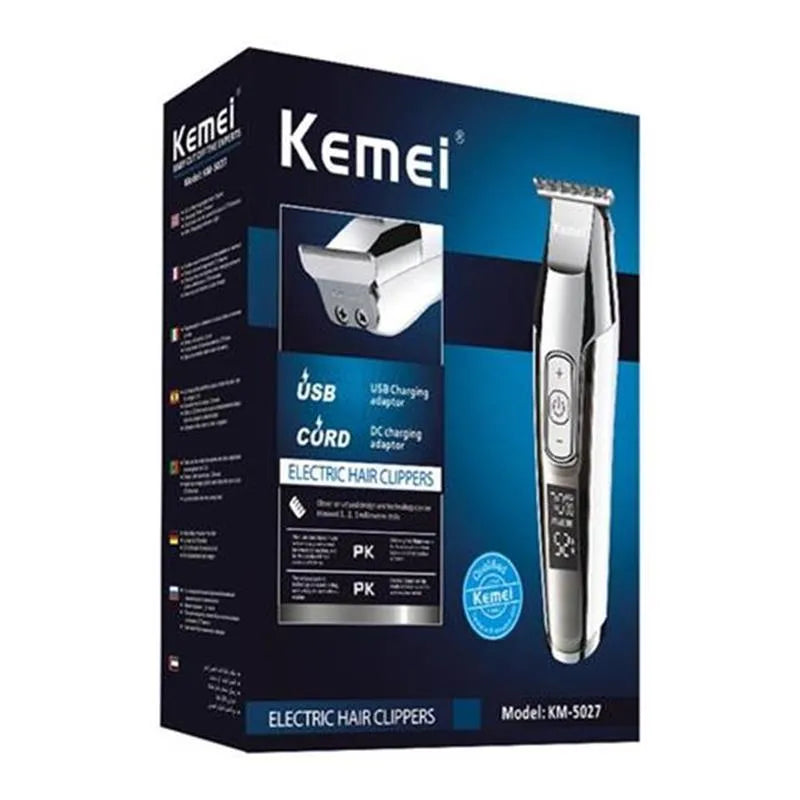 Barber scissors with LCD display and stainless steel blades