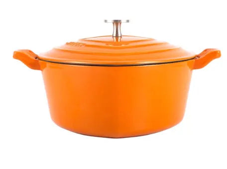 Heart-shaped enamel cast iron pot with lid, 11cm to 22cm, for soup and stew